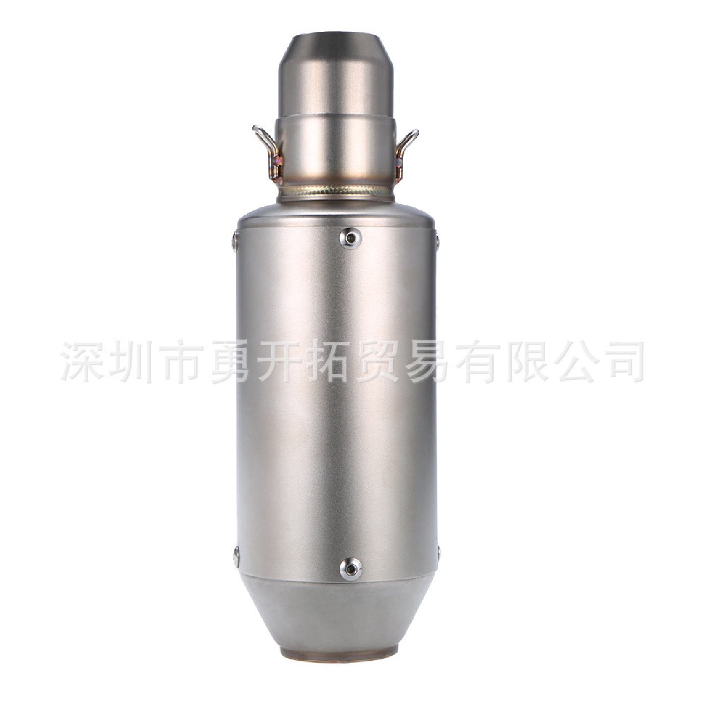 摩托车配件不锈钢材质轰天炮磨砂色改装可调摩托车排气管消声器通