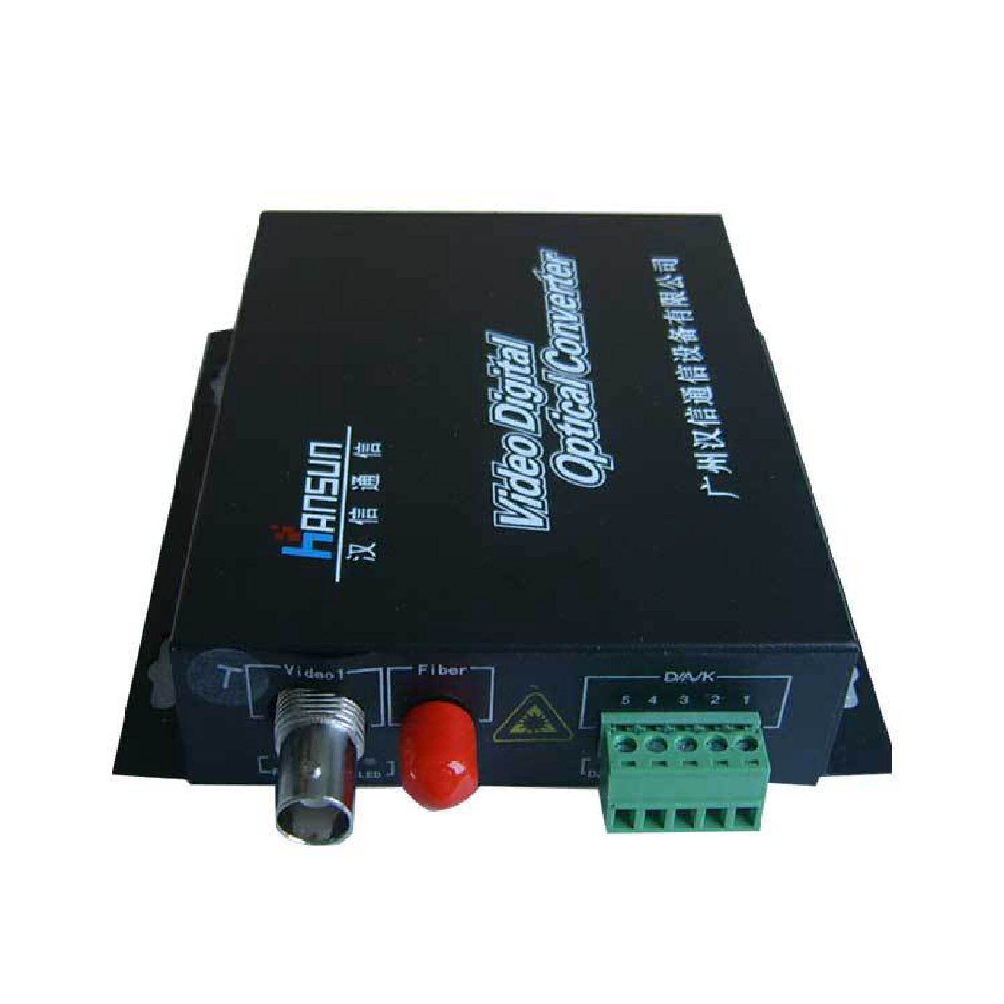 厂家直销1V2A1路视频+1路同向立体声音频光端机汉信品质保障