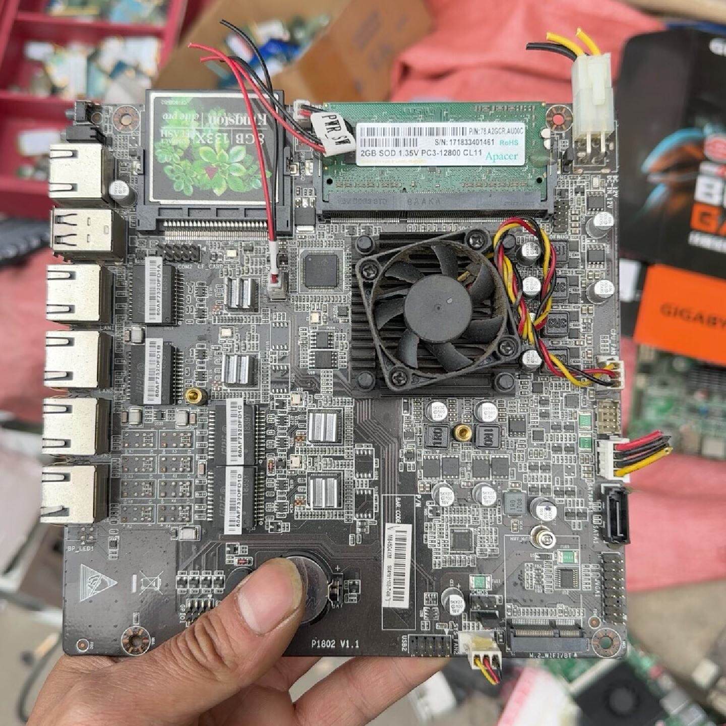 【议价】N320B j1900 DDR3 主板 四网卡带内存风扇 全新/二手均有