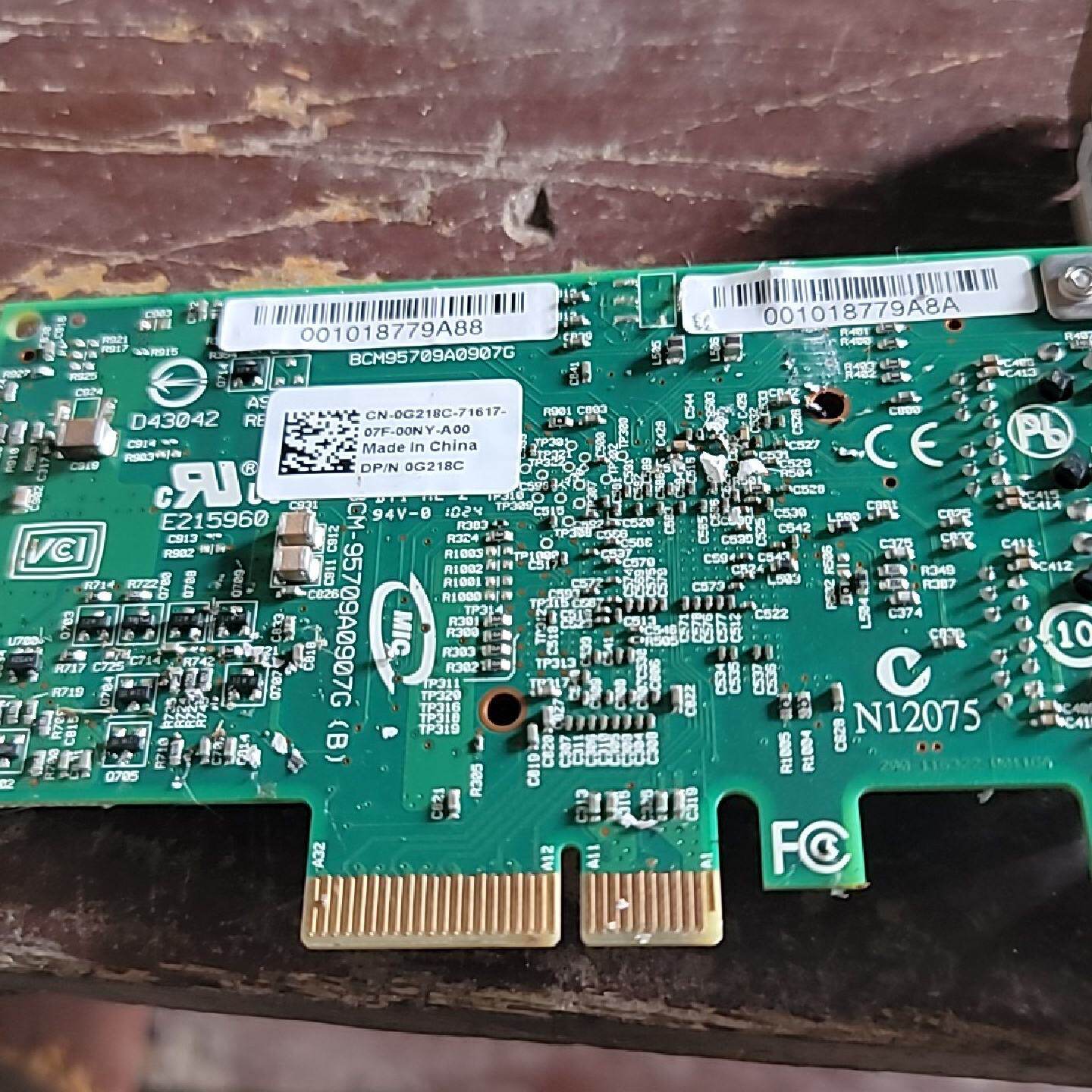 询博通BCM5709C双口千兆网卡原装拆机型号0G218C