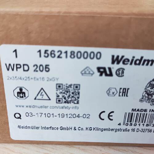 议价全新魏德米勒汇流端子WPD 205 2X35/4X256X16 2XGY 156218000