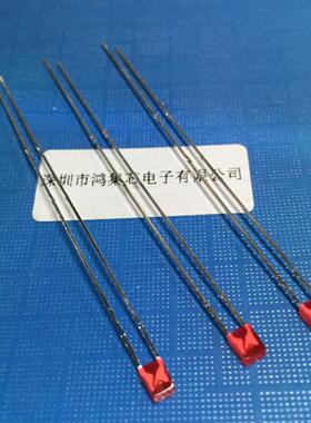 超长脚2X3X4mm红发红色加长脚68mm方形直插LED灯珠发光二极管