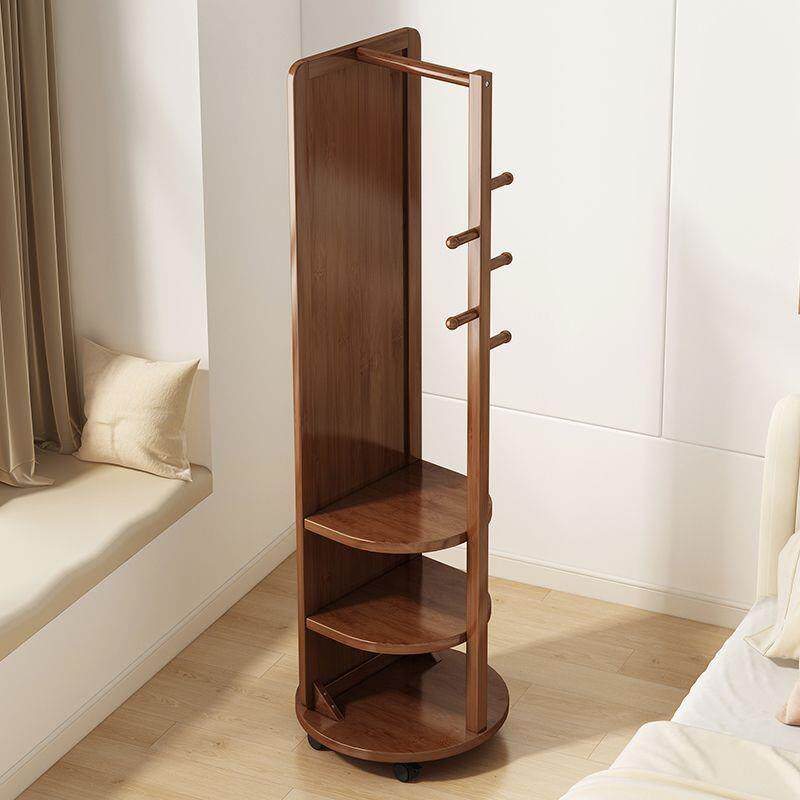 穿衣镜落地镜家用试衣镜卧室全身镜可旋转移动实木挂衣架试衣镜子