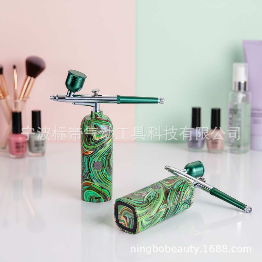 家用模型美甲绘画蛋糕上色喷涂配件工具迷你气泵套装喷笔喷枪气刷