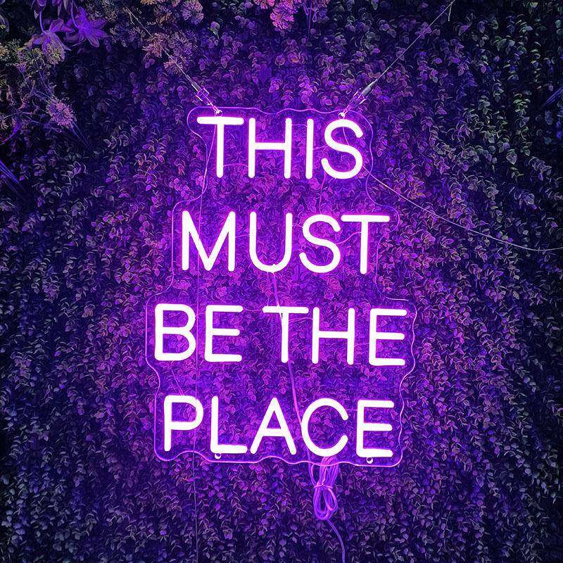 亚马逊This Must Be The Place霓虹灯发光字母婚礼派对节假日跨境