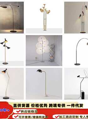 慧歆跨境北欧简约黑色立灯落地灯现代个性卧室床头客厅沙发旁灯具