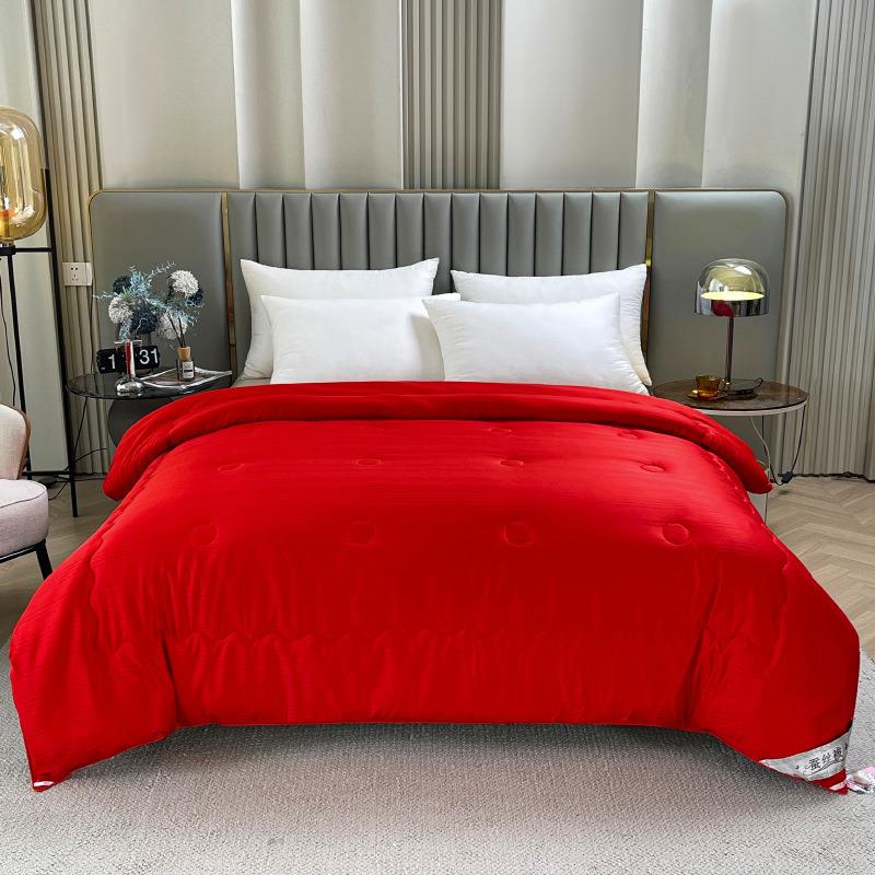 婚庆蚕丝棉被桑蚕丝结婚冬被加厚保暖被子被芯红色喜被双人陪嫁被