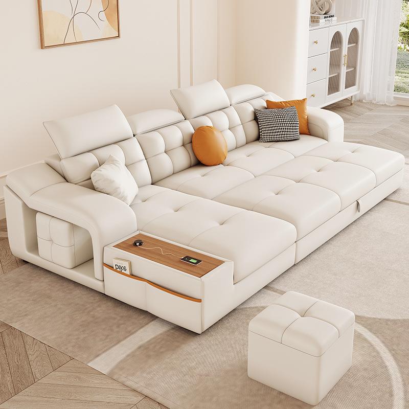 奶油风沙发床折叠两用2025新款网红小户型客厅简约现代多功能沙发