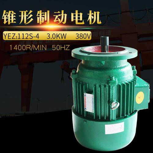 真牛电机YEZ112S-4-3.0KW 摆线针减速机 锥形转子三相异步电动机