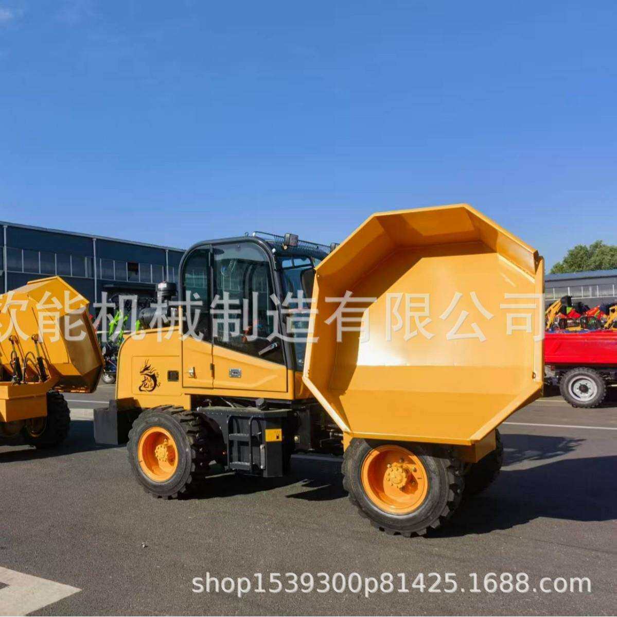 可旋转翻斗车前卸式四轮柴油自卸翻斗车 工程运输自 卸车前翻斗