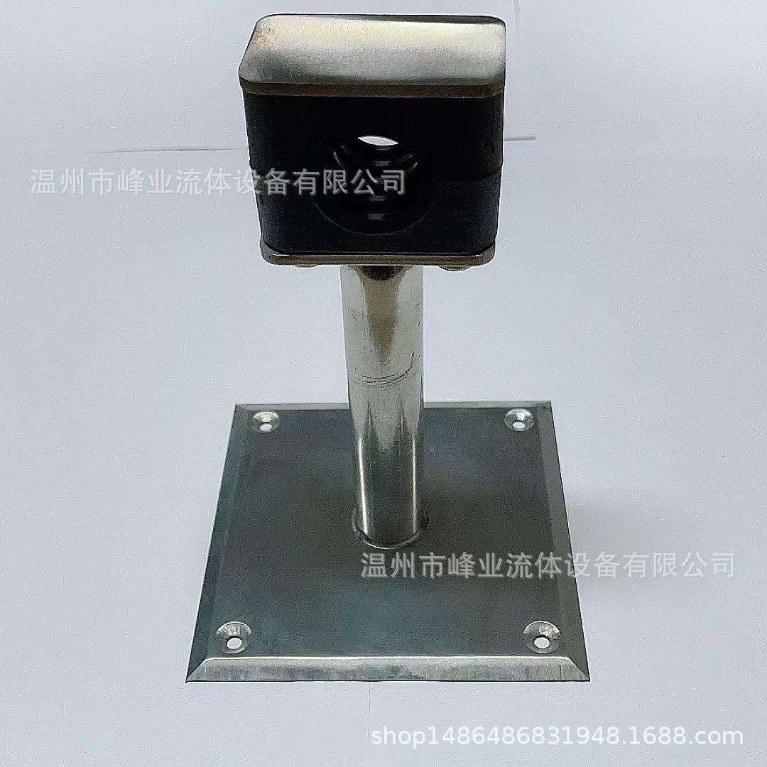 304不锈钢方板塑料管支架带防尘盖板四方底盘防静电管子夹固定管