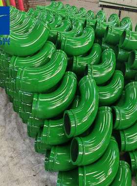 中/联泵车R275 90°五万方弯头 双层耐磨弯头 烤漆锰钢弯头