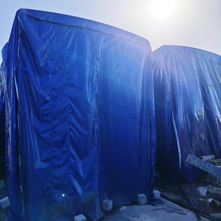 桥梁蒸汽养护棚 预制PC构件推拉伸缩篷 建筑工地用临时保温棚被
