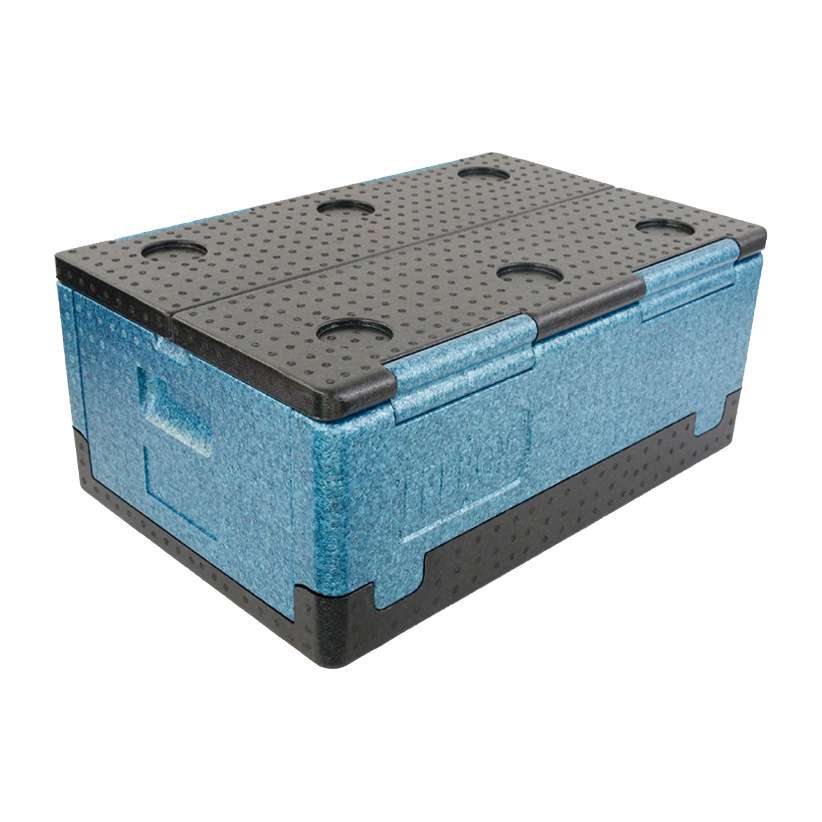 EPP折叠箱轻便方便可收纳周转箱高密度EPP泡沫材质60X40X25蓝黑