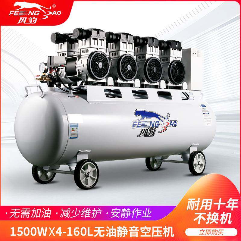风豹空压机无油低音大型空气压缩机220上海工业高压气泵380v