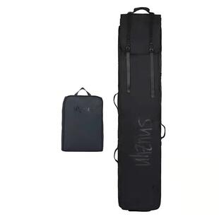 干湿分离滑雪板包大轮儿童滑雪包踏浪板包可换logo