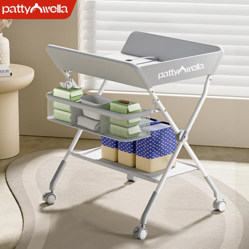 婴儿尿布台家用护理台儿按摩洗澡台多功能可折叠可移动婴儿床