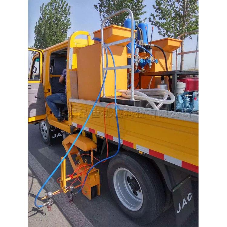 车载式冷喷划线机 高速公路交通标线喷涂机 双缸马路标线喷涂机