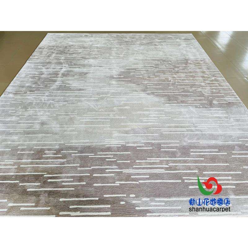 新中式水墨画长方形格子客厅茶几沙发地毯大厅接待室贵宾室会议室