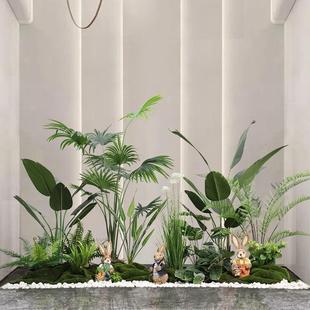 谷灵易生室内景观造景组合仿真绿植楼梯下角落阳台装饰植物旅人蕉