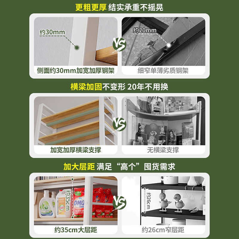 简易置物架多层收纳架子展示架客厅书架家用卧室落地储物柜子货架
