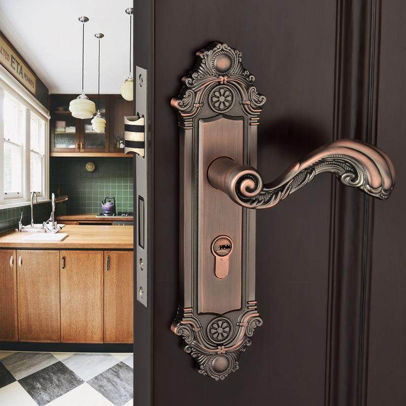 欧式实木门锁室内家用实木门锁简约红古铜静音锁卧室执手锁,鲜花速递/花卉仿真/绿植园艺,割草机/草坪机,淘宝优惠券,粉丝福利购,淘宝优惠卷