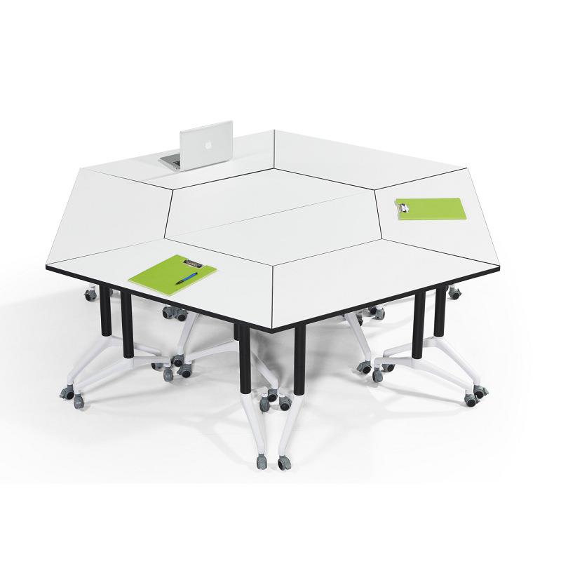 拼接式梯形培训桌六边形会议室培训桌多样组合桌四边桌