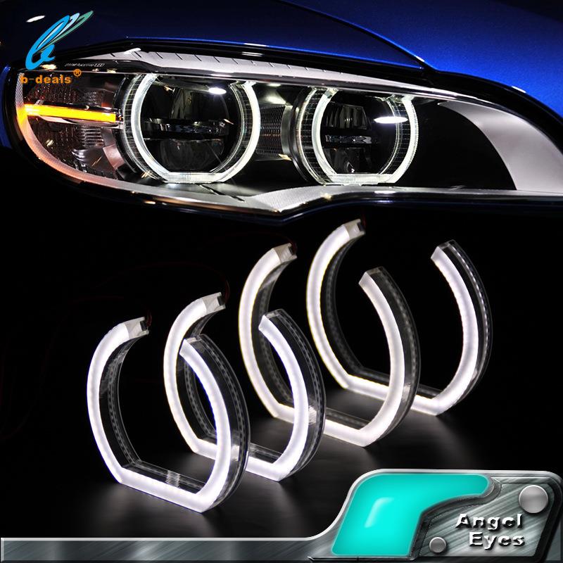 适用于宝马E90E92F30平底U形厚罩水晶天使眼白色