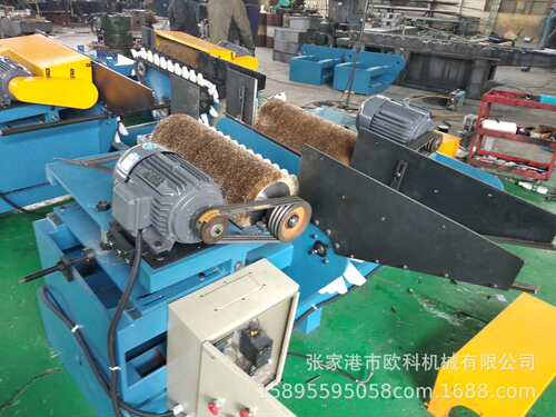 不锈钢钢管去毛刺机钢管圆钢毛刷机圆棒毛刺机圆棒倒角毛刷机