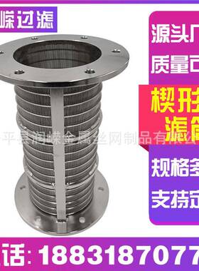 楔形网滤芯T型丝缠绕滤芯干湿分离机筛网压榨机滤芯不锈钢过滤桶