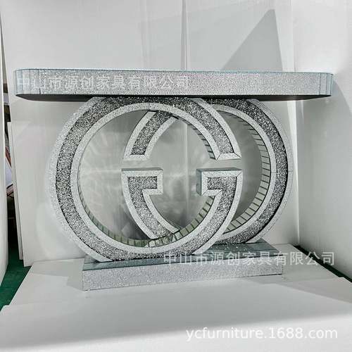 现代简约镜面家具玄关桌玄关台欧式条案隔断景台镜面外贸供货
