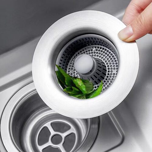 不锈钢厨房水槽弹跳芯下水器洗碗池过滤网提篮洗菜盆堵水盖漏水塞