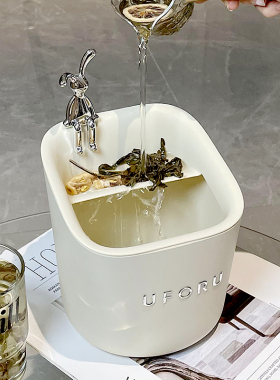 桌面垃圾桶奶油风废纸篓沥水办公室可爱小号垃圾袋高颜值小垃圾桶