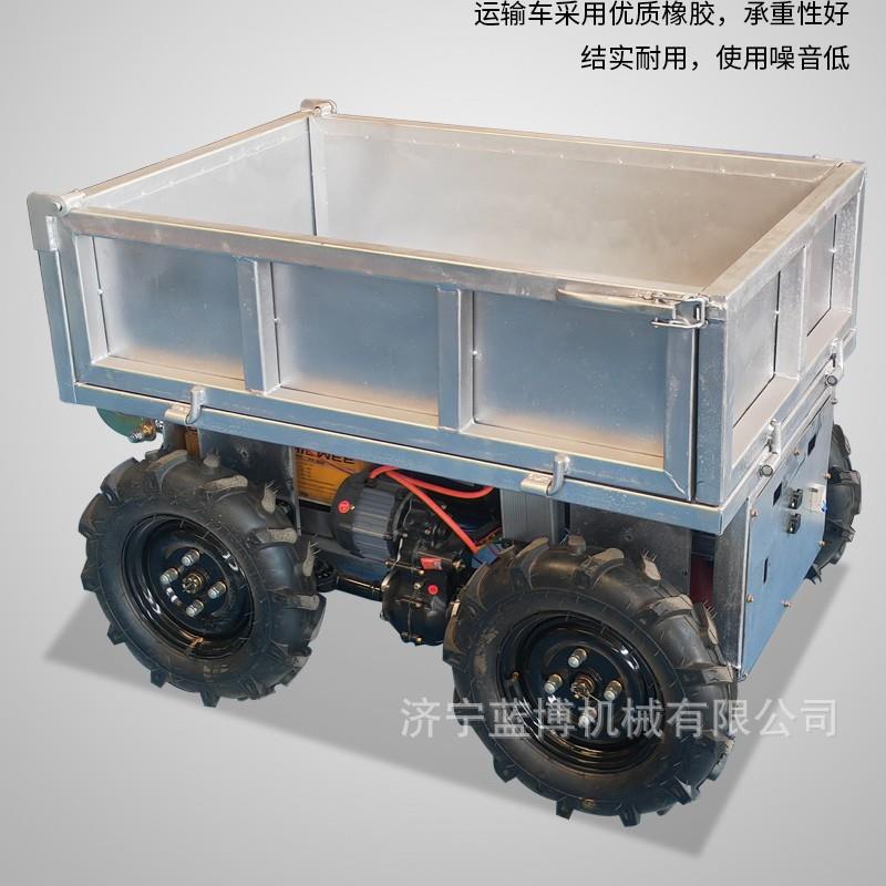 电动自走运输车农用大棚工厂等多用途自卸车轮胎遥控全地形装卸车