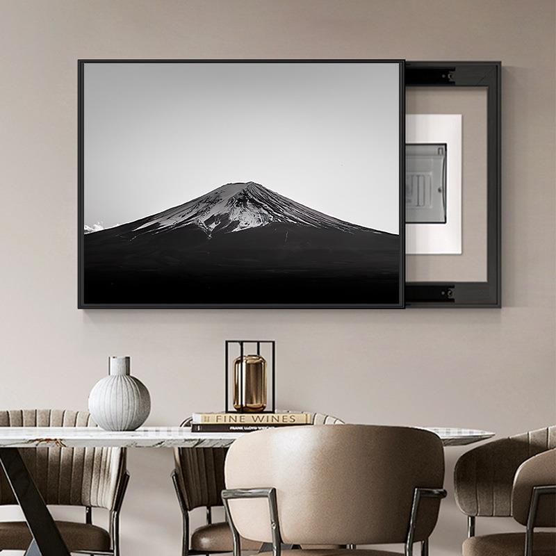 【折扣价】电表箱装饰画黑白时尚潮流配电箱装饰画抽象画免打孔电