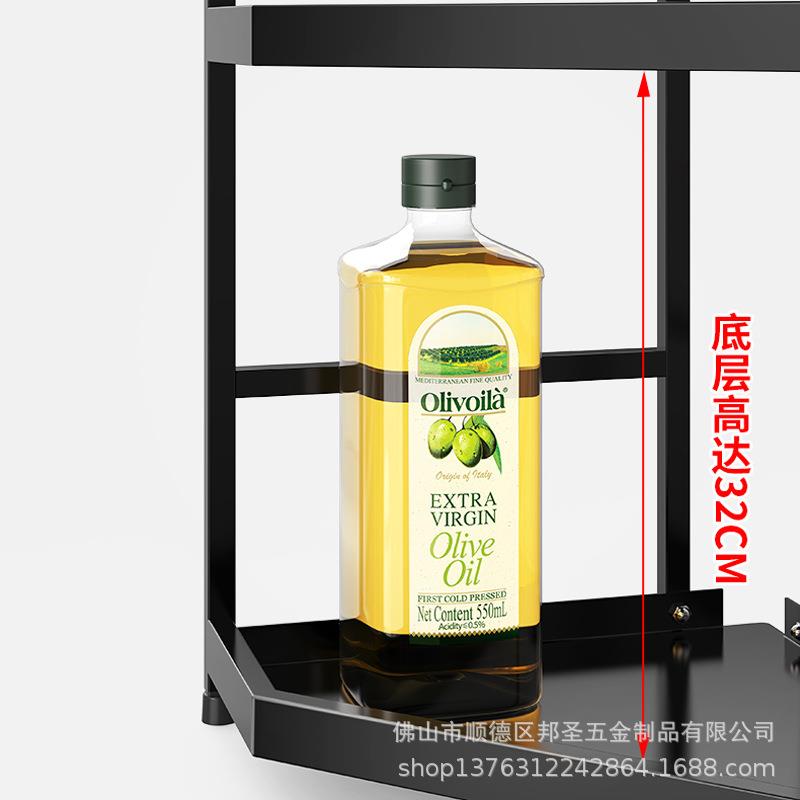 【折扣价】不锈钢厨房置物架调料架子家用桌面三角多功能转角调味