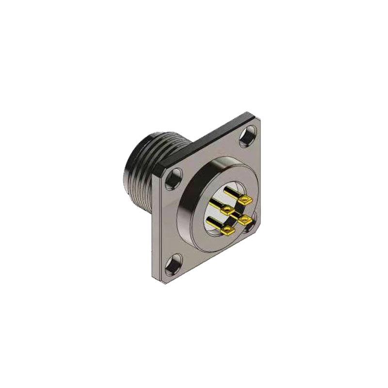 【折扣价】M12×1.0真空玻璃烧结连接器4芯5P8针气密性航空插头m1