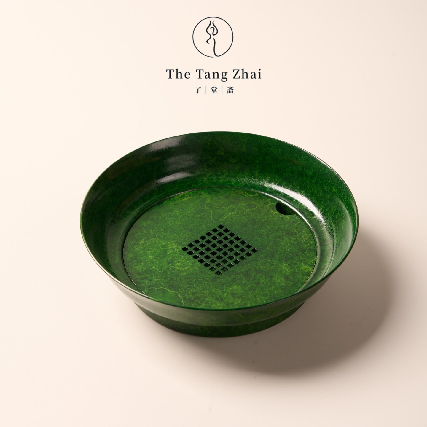 了堂斋禅意孔雀绿纯铜壶承储水式干泡台茶桌茶盘功夫茶具养壶工具