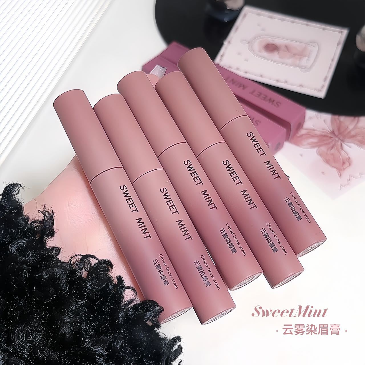 sweetmint 云雾染眉膏持色不易晕染自然立体显色野生眉染眉膏