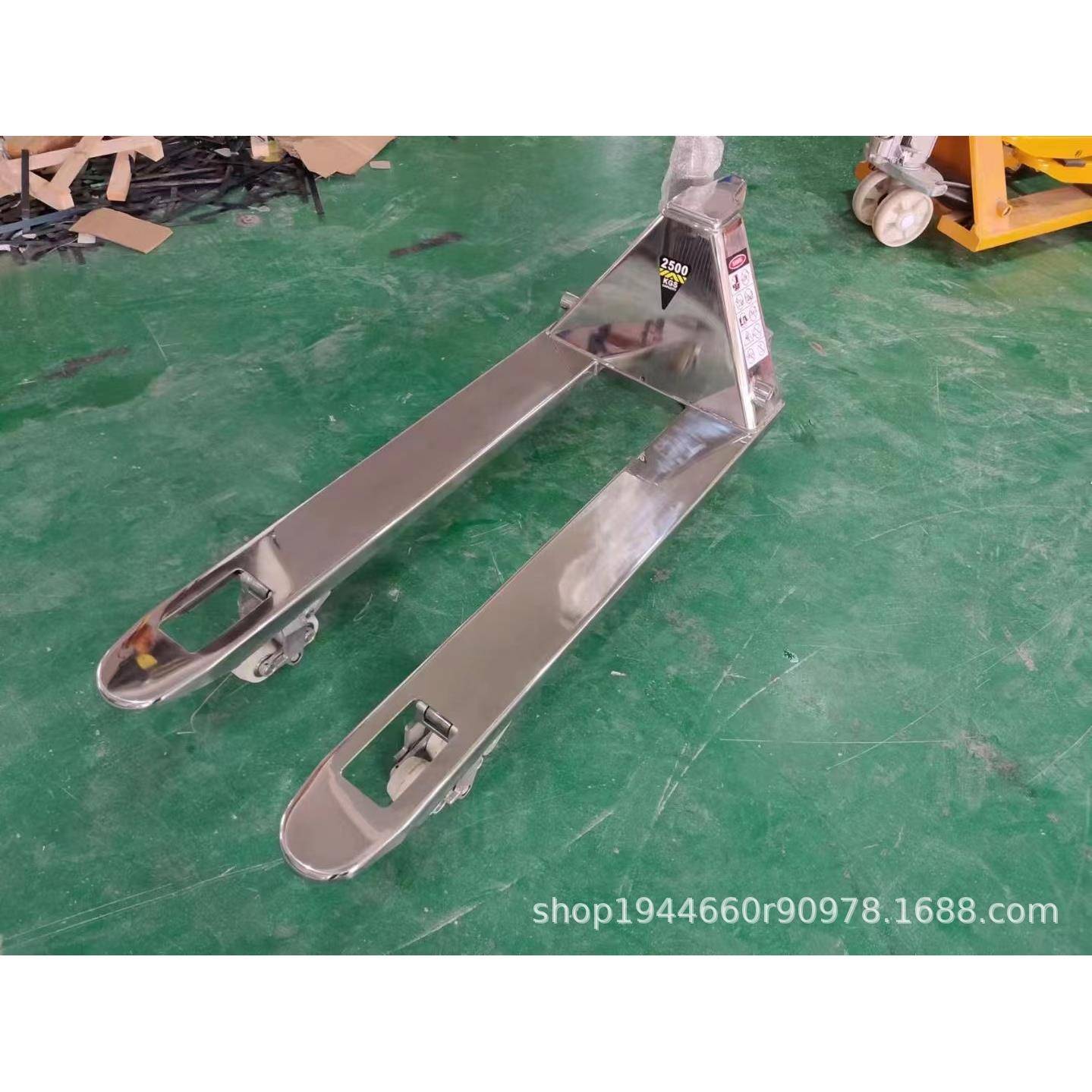 钧力手动04全不锈钢叉车液压搬运车托盘搬运车地牛唧车2.5吨吨