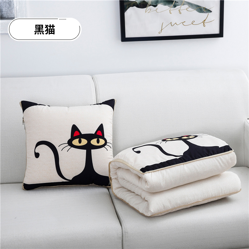 抱枕被子两用靠垫被定制夏凉被办公室G折叠午休靠枕头被汽车空调