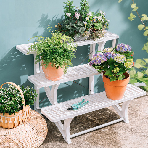 阳台花架多层落地式阳台花盆架绿萝客厅简约吊V兰花架种菜架