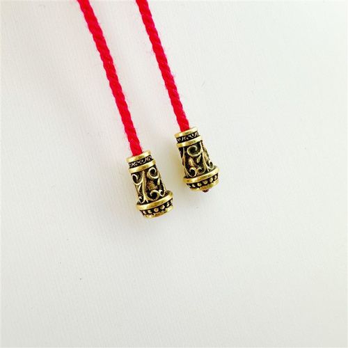 纯铜唐草纹c弟子珠文玩配饰百香籽星月菩提佛手金刚核尖大肠弟子