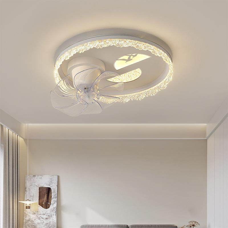 吸顶风扇灯一体超薄卧室吸顶简约现代新款餐厅吊顶摇头电风扇吸顶