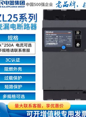 00 相四1250漏电10线1Z/人电器V043三民49-D38/开关0L断路器25