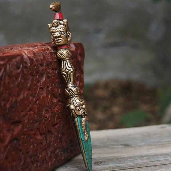 撅铜器尼泊尔西藏金刚头明王马杵金刚降魔杵用具制金刚手工法