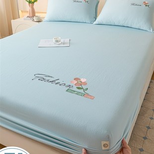 云麻床笠2d025新款 通用床罩全包隔脏防滑床垫保护罩床套罩床 四季