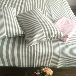 辛妈手工老粗布夏日奢华加密加厚L清爽合股凉席三件套