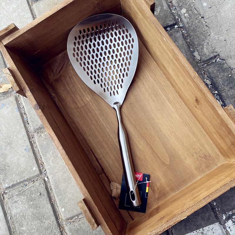 笊篱316不锈钢捞面勺厨房家用z一体成型漏勺神器长柄煮面网捞过滤