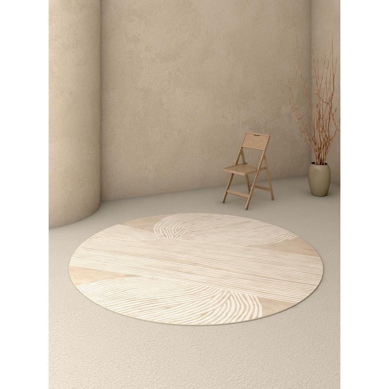 RI0T现代客厅卧室圆形地毯简约梳妆台茶几沙发简V约垫试衣间家用